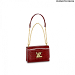 Louis Vuitton Twist MM Bag in Rouge Carmin Red