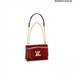 Louis Vuitton Twist MM Bag in Rouge Carmin Red