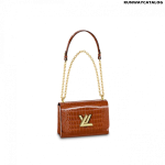 Louis Vuitton Twist MM Bag in Noisette Brown