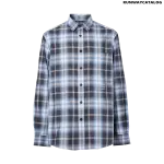 Burberry Embroidered Logo Ombré Check Cotton Shirt