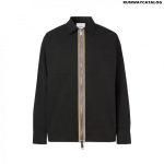 Burberry Stripe Detail Technical Twill Zip-front Shirt