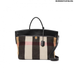 Burberry Check Merino Wool Cashmere Society Top Handle Bag