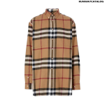 Burberry Relaxed Fit House Check Cotton Flannel Shirt