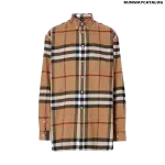 Burberry Relaxed Fit House Check Cotton Flannel Shirt