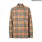 Burberry Ombré Check Cotton Flannel Oversized Shirt