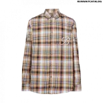 Burberry Embroidered B Motif Stretch Cotton Shirt