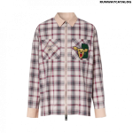 Burberry Varsity Graphic Check Technical Cotton Overshirt