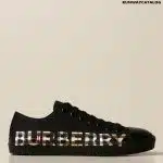 Burberry Black Contrast Logo Print Sneakers