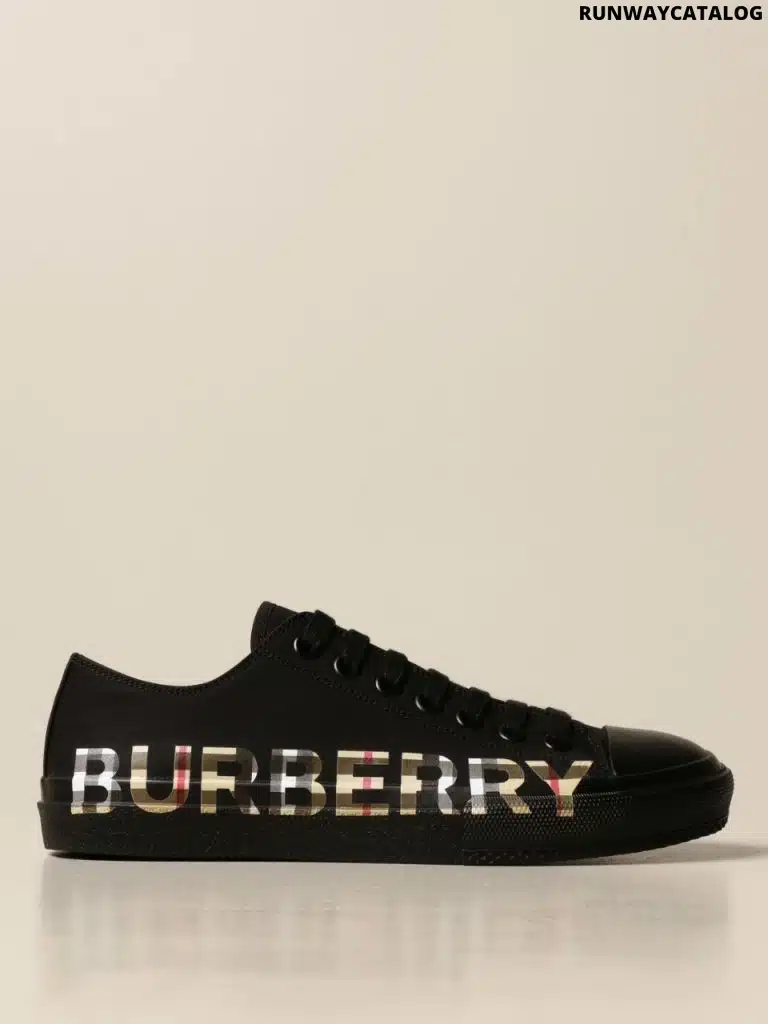 Burberry Black Contrast Logo Print Sneakers