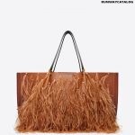 Valentino Large VLOGO Escape Shopper With Feather Details