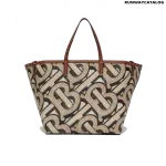 Burberry Mini Monogram Print E-canvas Beach Tote