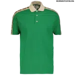 Gucci Green Interlocking G Stripe Polo T-Shirt