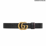 Gucci Black Signature G Buckle Reversible Belt