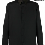 Fendi contrasting-collar long-sleeve shirt