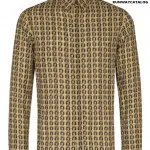 Fendi woven-effect monogram print shirt