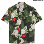 Gucci leaf-print short-sleeved shirt