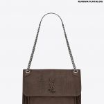 Saint Laurent Niki Medium in Embossed Crocodile Suede