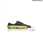 Burberry Logo Print Two-Tone Gabardine Sneaker