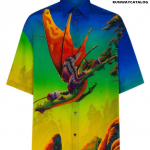 Valentino Dragon at Dawn graphic-print silk shirt