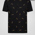 Versace Safety Pin Embroidered Polo Shirt