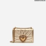 DOLCE & GABBANA MEDIUM DEVOTION BAG IN QUILTED NAPPA MORDORÉ