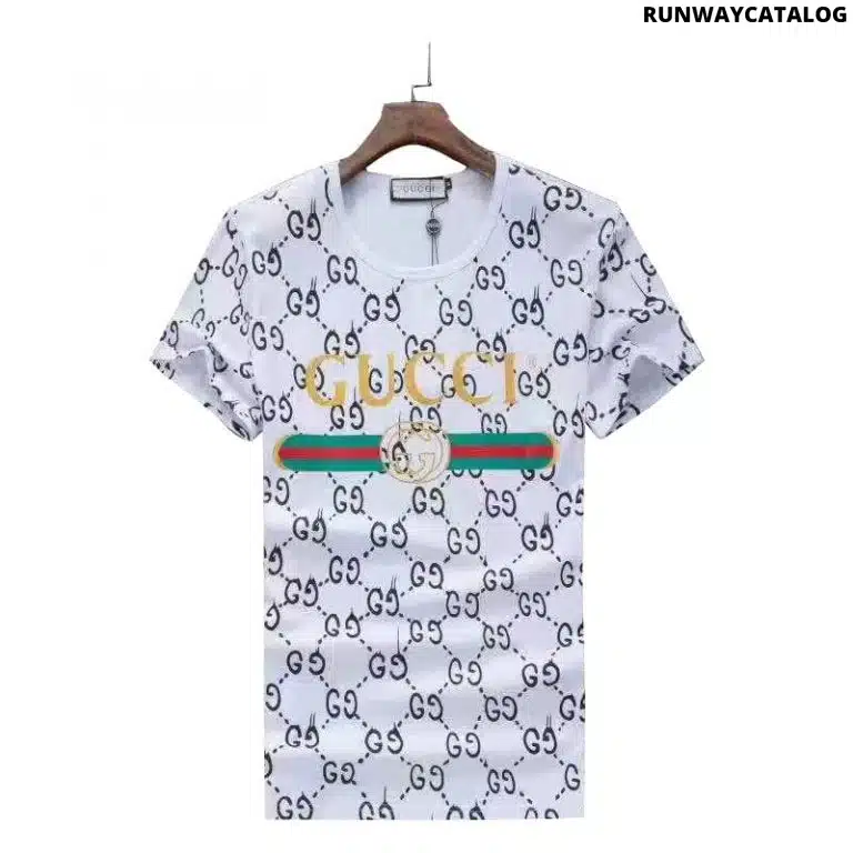 Gucci GG Printed White Cotton T-Shirt