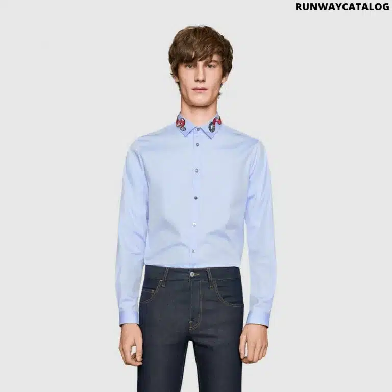 Gucci Oxford Duke Shirt With Snake - Image 2