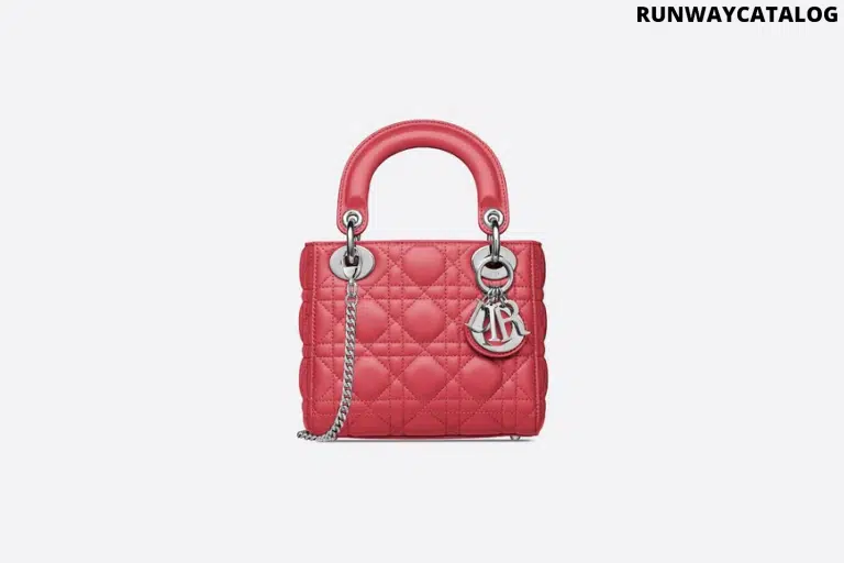 Christian Dior Pink Honey Lady Dior Mini Lambskin Chain Bag