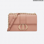 Christian Dior Blush 30 Montaigne Stamped Grain Calfskin Flap Chain Bag