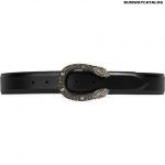 GUCCI Leather belt with tiger head buckle