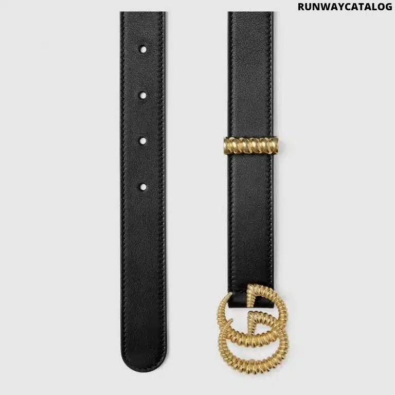 Gucci Leather belt with torchon Double G buckle - Image 2