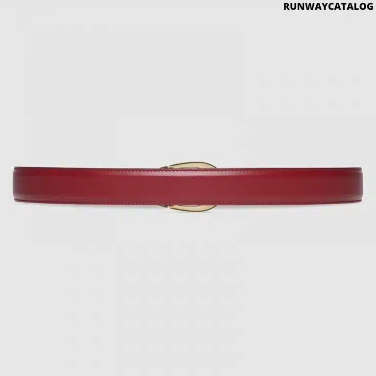 Gucci Thin Belt with G Buckle - Image 3