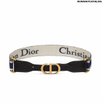 Christian Dior Belt Blue and Cream