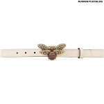 Gucci Queen Margaret Leather Bee Belt