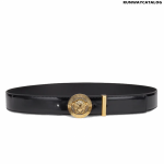 Versace Medusa Leather Belt with Crystals