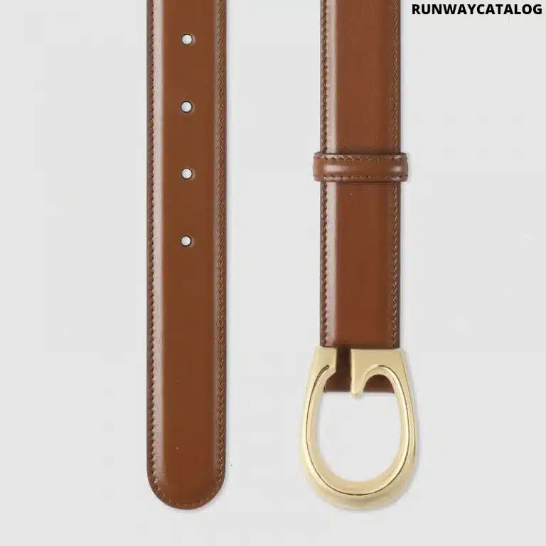 Gucci Thin Belt with G Buckle - Image 2