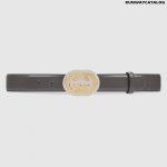 Gucci Leather belt with Interlocking G buckle