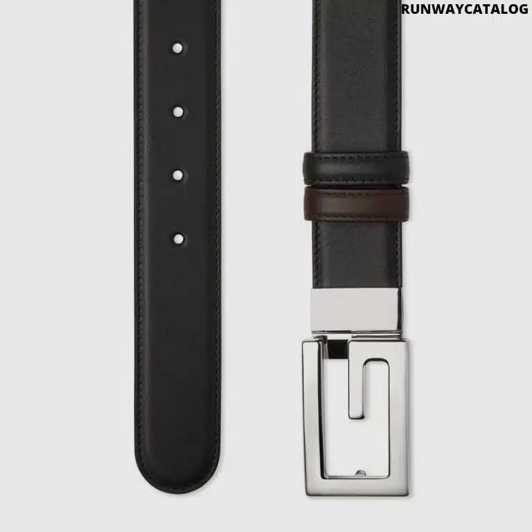 Gucci Reversible Belt with Square G Buckle - Image 3