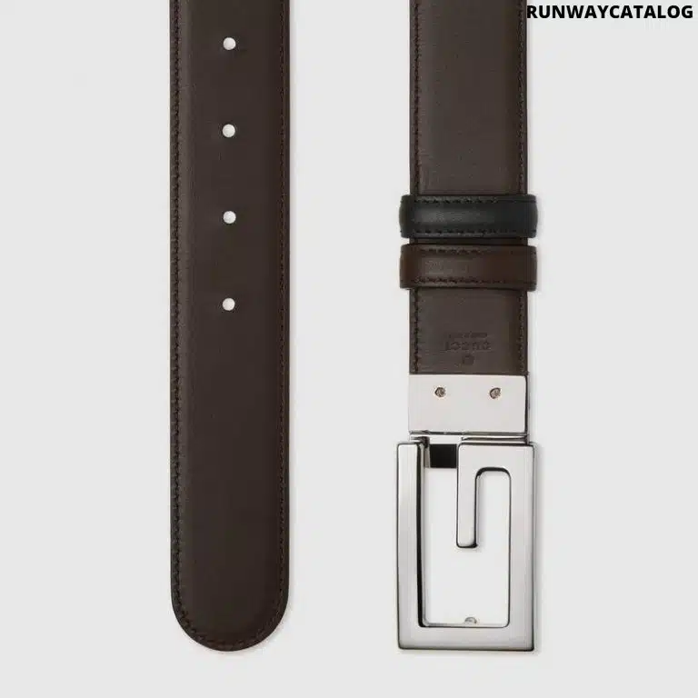 Gucci Reversible Belt with Square G Buckle - Image 4