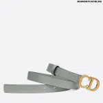 Christian Dior Saddle Belt Gray Ultrasoft Calfskin, 20 MM