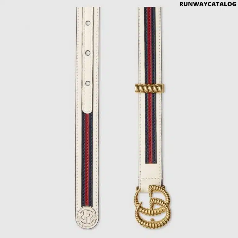 Gucci Leather belt with torchon Double G buckle - Image 2