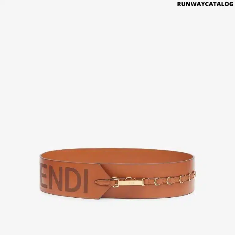 Fendi Contrast Logo Adjustable Belt