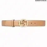 Gucci Leather belt with interlocking G buckle