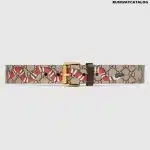 Gucci GG Supreme belt with Kingsnake print