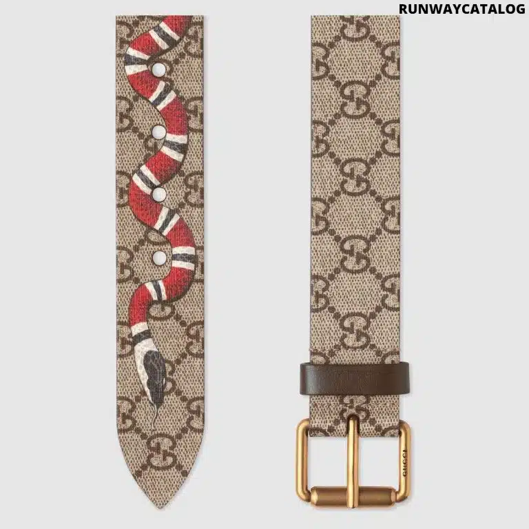 Gucci GG Supreme belt with Kingsnake print - Image 2