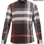 BURBERRY Somerton Nova-check cotton-blend poplin shirt