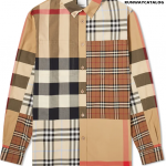 BURBERRY TERENCE PATCHWORK CHECK SHIRT