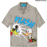 Gucci x Disney Donald Duck-print silk bowling shirt