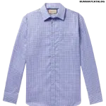 GUCCI Logo-Embroidered Checked Cotton-Poplin Shirt