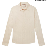 GUCCI Geige Silk-Jacquard Shirt